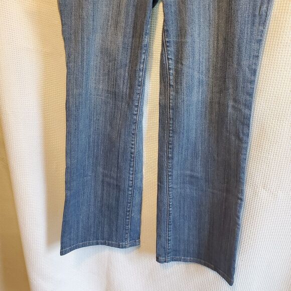 7 FOR ALL MAN KIND Flare Jeans Womens Sz 10 Blue 5 Pocket Leg Y2K 90s Boho - Picture 4 of 9